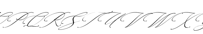Konesta calligraphy font Italic Font UPPERCASE