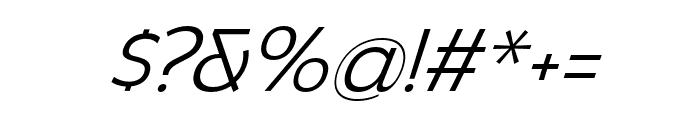 Koran-LightItalic Font OTHER CHARS