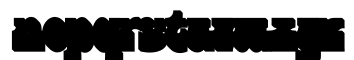 Korge Regular Extruded Right Font LOWERCASE