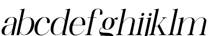 KornerDisplayItalic-Italic Font LOWERCASE
