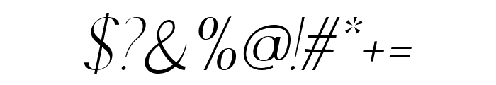 Kotta Thin Oblique Font OTHER CHARS