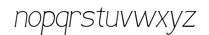Kovanov Thin Italic Font LOWERCASE