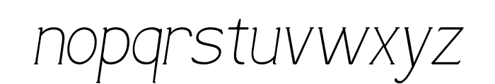Kovanov-ThinItalic Font LOWERCASE