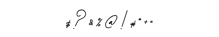 Krandelle Signature Regular Font OTHER CHARS