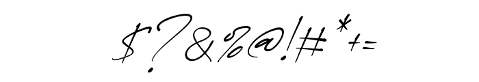 Krittany Signature Italic Font OTHER CHARS