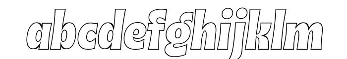 Krobold Outline Italic Italic Font LOWERCASE