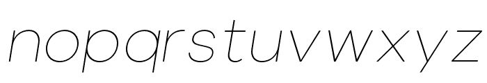 Kross Neue Grotesk Thin Italic Font LOWERCASE