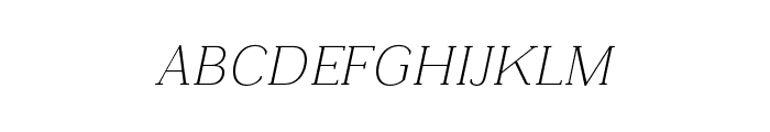 Kulachat Serif ExtraLight Italic Font UPPERCASE