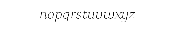 Kulachat Serif ExtraLight Italic Font LOWERCASE