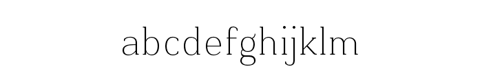 Kulachat Serif ExtraLight Font LOWERCASE
