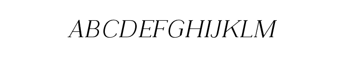 Kulachat Serif Light Italic Font UPPERCASE