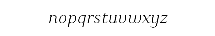 Kulachat Serif Light Italic Font LOWERCASE