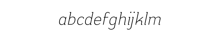 Kulachat Slab ExtraLight Italic Font LOWERCASE