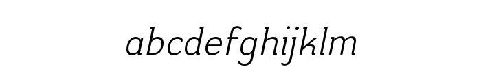 Kulachat Slab Light Italic Font LOWERCASE
