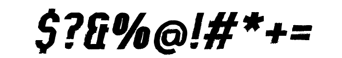 Kumba Brush Italic Font OTHER CHARS
