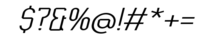 Kumba ExtraLight Expanded Italic Font OTHER CHARS