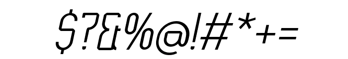 Kumba ExtraLight Italic Font OTHER CHARS