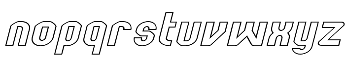 Kumba Outline Expanded Italic Font LOWERCASE