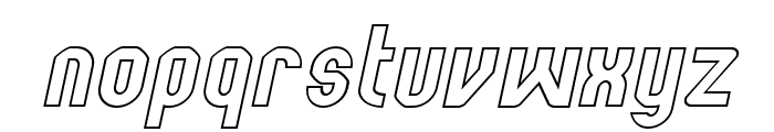 Kumba Outline Italic Font LOWERCASE