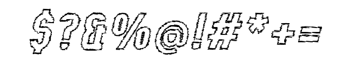 Kumba Scrawl Outline Italic Font OTHER CHARS