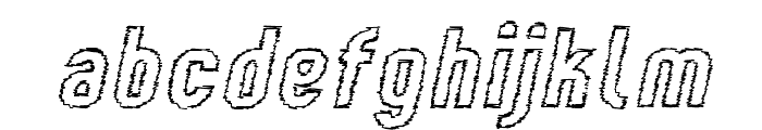 Kumba Scrawl Outline Italic Font LOWERCASE