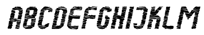 Kumba Scrawl SemiBold Italic Font UPPERCASE