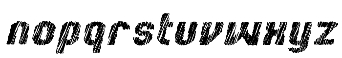Kumba Sketch Bold Expanded Italic Font LOWERCASE
