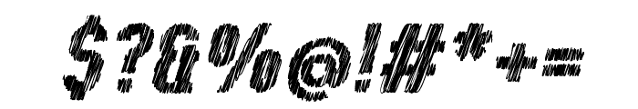 Kumba Sketch Bold Italic Font OTHER CHARS