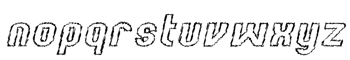 Kumba Sketch Outline Expanded Italic Font LOWERCASE