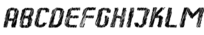 Kumba Sketch Regular Expanded Italic Font UPPERCASE