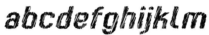 Kumba Sketch Regular Expanded Italic Font LOWERCASE