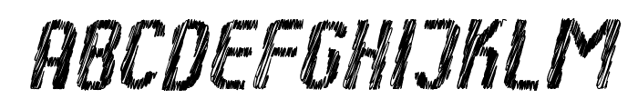 Kumba Sketch Regular Italic Font UPPERCASE