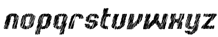 Kumba Sketch SemiBold Expanded Italic Font LOWERCASE