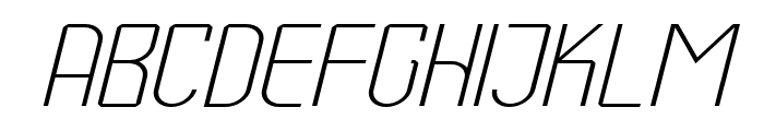 Kumba UltraLight Expanded Italic Font UPPERCASE