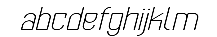 Kumba UltraLight Expanded Italic Font LOWERCASE