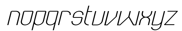 Kumba UltraLight Expanded Italic Font LOWERCASE