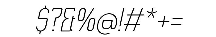 Kumba UltraLight Italic Font OTHER CHARS