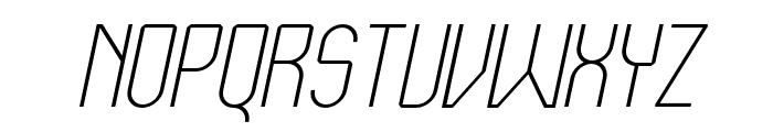 Kumba UltraLight Italic Font UPPERCASE