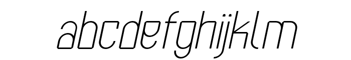 Kumba UltraLight Italic Font LOWERCASE