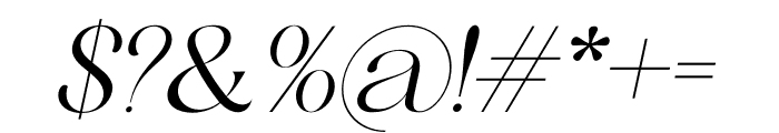 Kurosa Delight Oblique Font OTHER CHARS