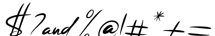 Kyroon Italic Font OTHER CHARS