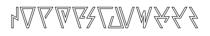 LAGGTASTIC-Hollow Font UPPERCASE
