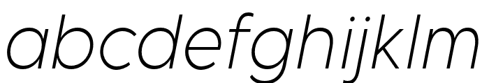 LEMON MILK Pro FTR UltraLight Italic Font LOWERCASE