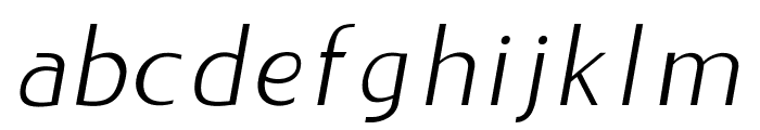 LIEUR Light Italic Font LOWERCASE
