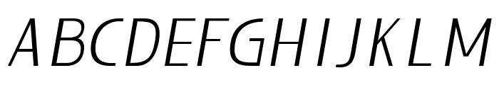 LIEUR-LightItalic Font UPPERCASE