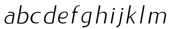 LIEUR-LightItalic Font LOWERCASE