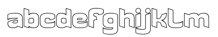 LIGHT CRUISER-Hollow Font LOWERCASE