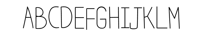 LITTLETHIN Font UPPERCASE