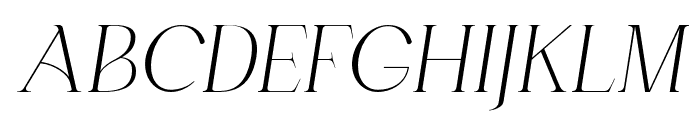 LOUISfelligri-ExtLtSlant Font UPPERCASE