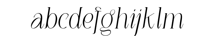 LOUISfelligri-ExtLtSlant Font LOWERCASE